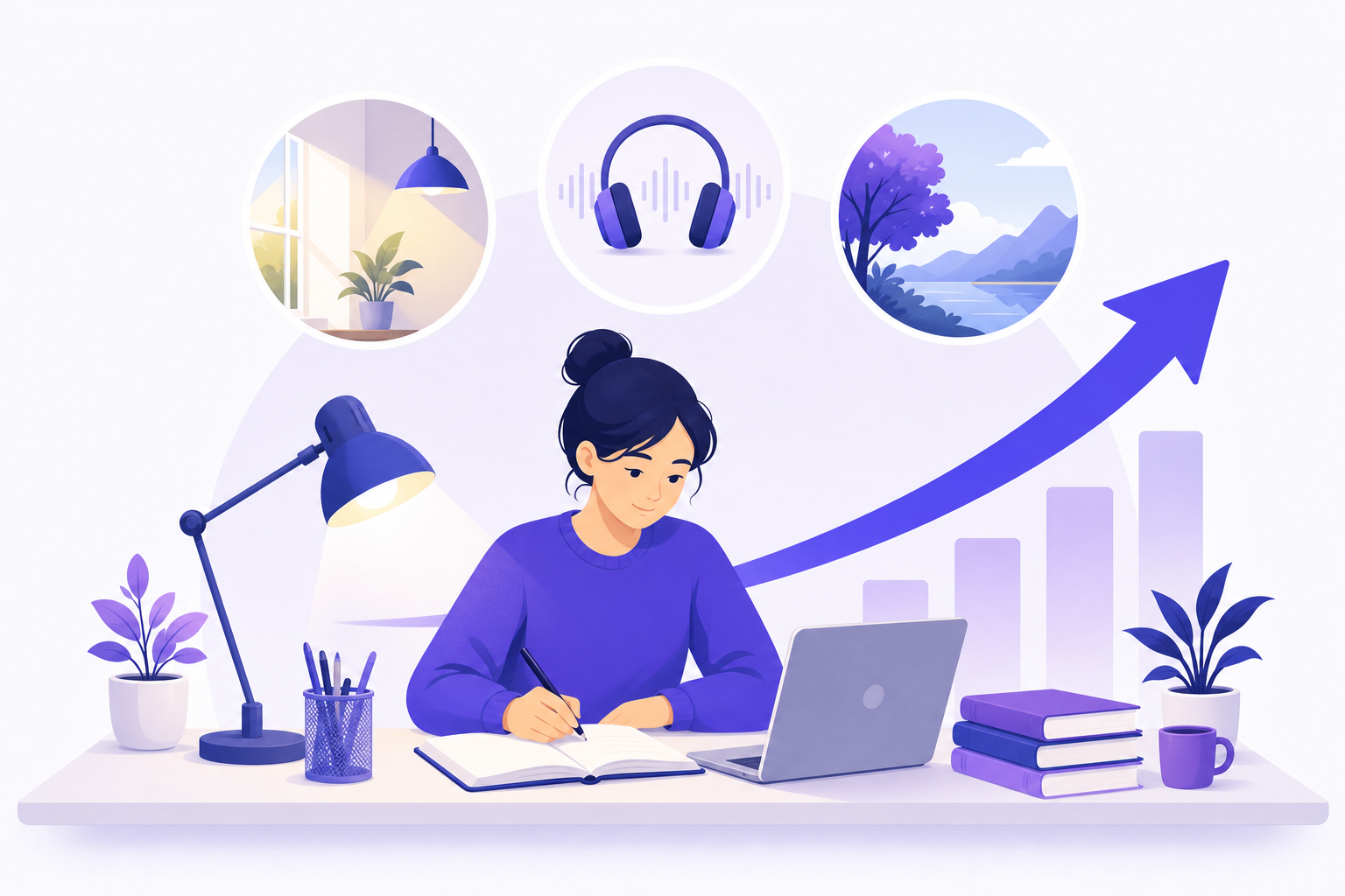 The Ideal Study Environment: Light, Noise, Focus